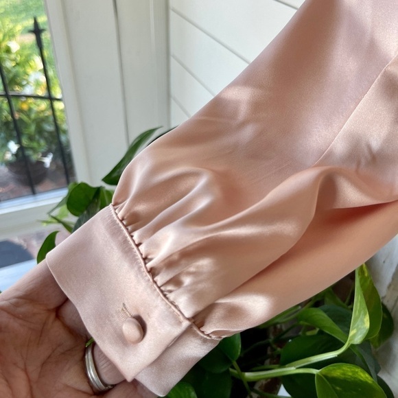 LULUS, NWT, WOMENS, DELICATE & FEMININE, CHAMPAGNE COLOR, SATIN TOP. SIZE S - Picture 8 of 13